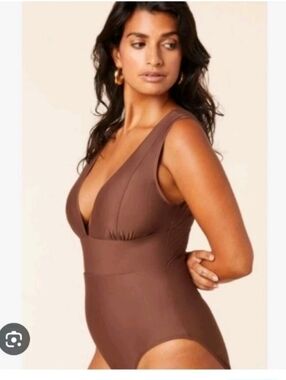 NWT Andie The Mykonos One Piece Espresso Brown Xsmall Resort Vacation Swimsuit